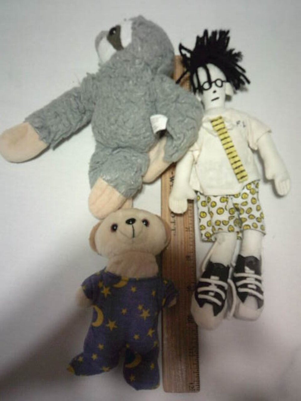 VTG RARE FIDO DIDO BY DAKIN PLUSH DOLL & SLOTH & SNUGGLE TEDDY BEAR TOY LOT 🔥